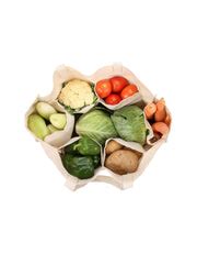 Organic Cotton Vegetable Bag with 6 Pockets – sustainme.in