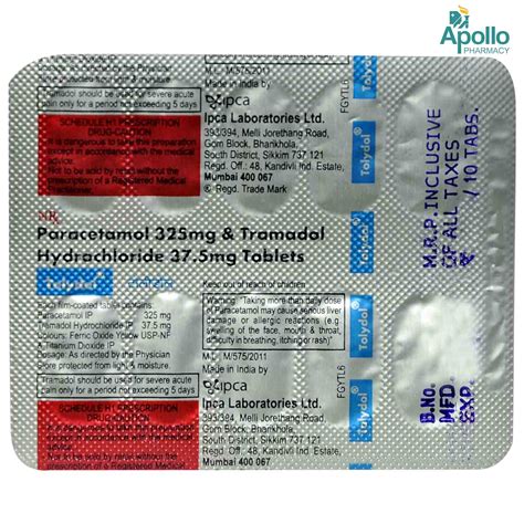 TOLYDOL TABLET 10'S Price, Uses, Side Effects, Composition - Apollo ...