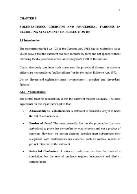 CH 5: Voluntariness, Coercion & Procedural Fairness in Sec. 108 ...