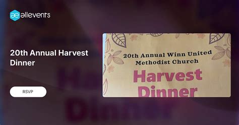 20th Annual Harvest Dinner, Winn Community Building, 11 October 2025 ...