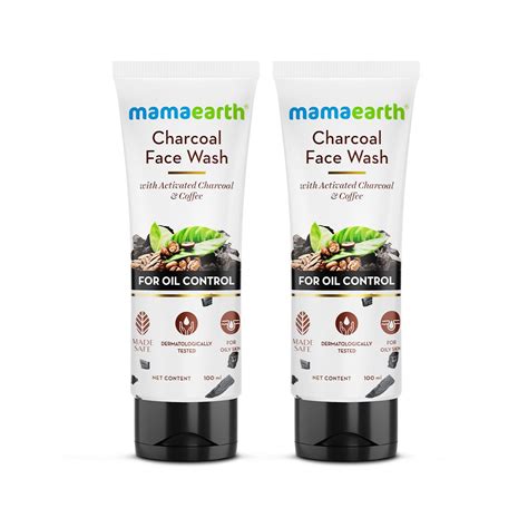 Justdun | Mamaearth Charcoal Facewash for Oil Control - 100ml (Pack Of 2)