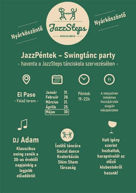Nyárköszöntő JazzPéntek - Győr - Swingtánc party, El Paso Tánc ...