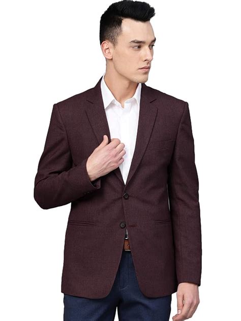 Vastraa Fusion Men's Single Breasted Regular Fit Blazer (VS1503- Dark ...