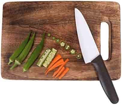 The Indus Valley Compact Mango Wood Chopping Board with Wide Handle ...