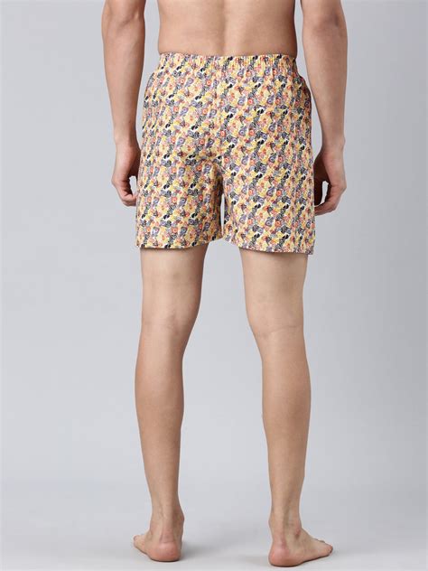 JOVEN Men Printed Pure Cotton Boxer