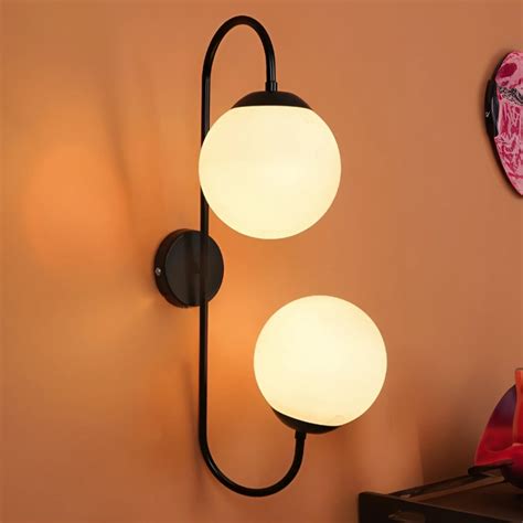 Buy S-Curve Dual Globe Wall Sconce (Set of 4) Online In India | Get -35 ...