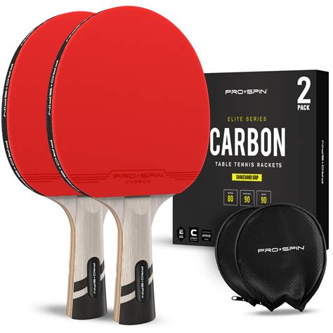 PRO SPIN Ping Pong Paddles - Premium Table Tennis Rackets with Carbon ...