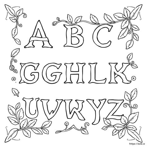 Celtic Alphabet Coloring Pages
