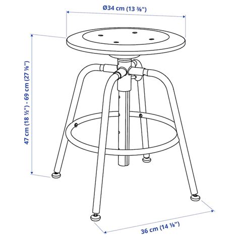 KULLABERG stool, black - IKEA