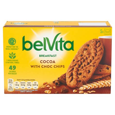 Belvita Breakfast Biscuits Cocoa with Choc Chips 225g | Cereal Bars ...