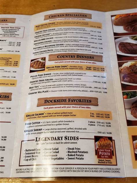 Menu at Texas Roadhouse BBQ, Johnson City, N Roan St