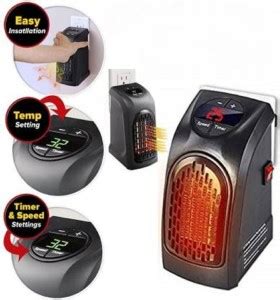 KRITAM Portable Heater, 400W Handy Heater Compact Plug-In Portable ...