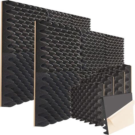 BEIYINBY 12 Pack Self-Adhesive Sound Proof Panels 2"X12"X12" Studios ...