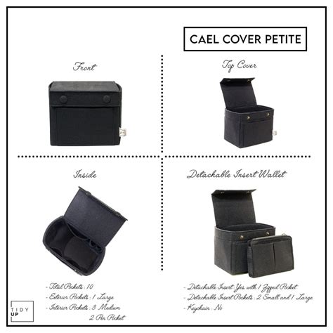 Compact Cover Petite Bag Organiser - 4 Colours Available