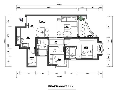 混搭风格三居室133平米6万-华威北里装修案例-北京房天下家居装修网