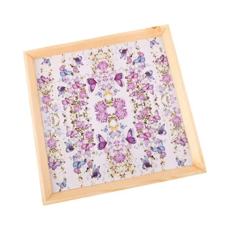 A Tiny Mistake Mini Butterflies Print Big Square Wooden Serving Tray ...