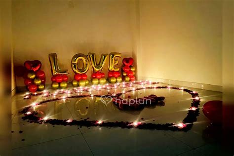 Endless Love Setup Decor With Rose Petals