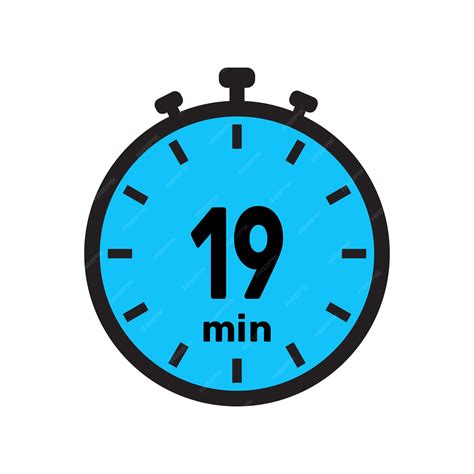 Premium Vector | 19 minute Timer clock stopwatch isolated icons ...
