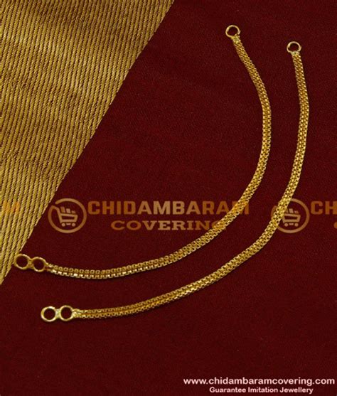 Buy Gold Plated Simple Light Weight Flexible Ear Chain Mattal Designs ...