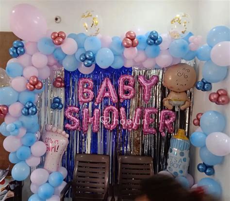 Surprise Baby Shower Decoration With Wall Backdrop Near Me At Home