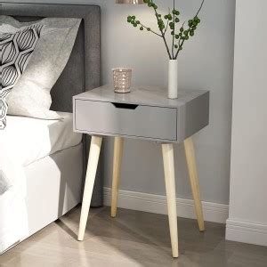 A I CRAFT Nightstands End Side Table With Drawer, Legs,Bedside Table ...