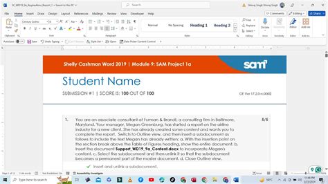 Image result for Word Module 3 Sam Textbook Project