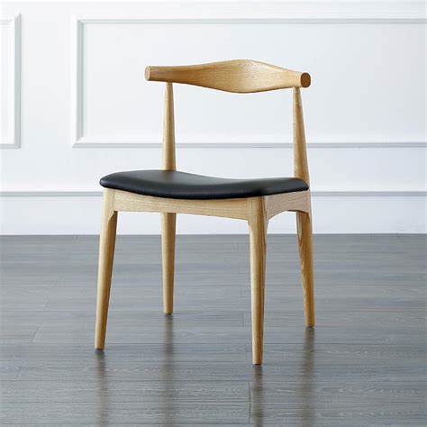 北欧实木餐椅家用设计师创意靠背椅ins现代简约原木日式休闲飘带-淘宝网