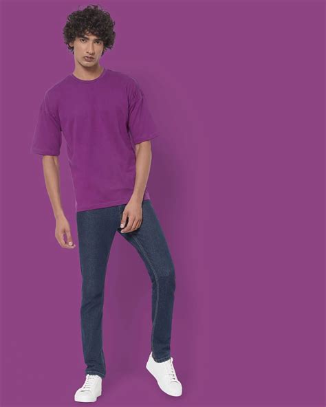 Melangebox Drop Shoulder Crew T-shirt | Oversized Fit | Only ₹399 ...