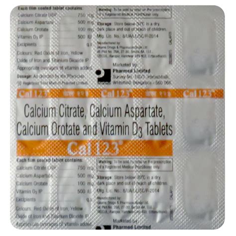Buy Cal 123 Tablet 15's | 19 Minutes Delivery | Apollo Pharmacy