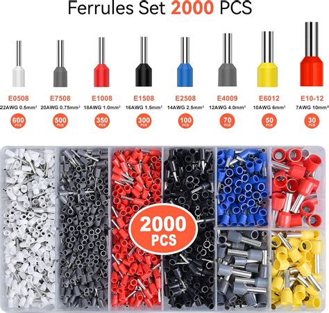 Preciva Ferrule Crimping Tool Kit with 2000PCS Wire India | Ubuy