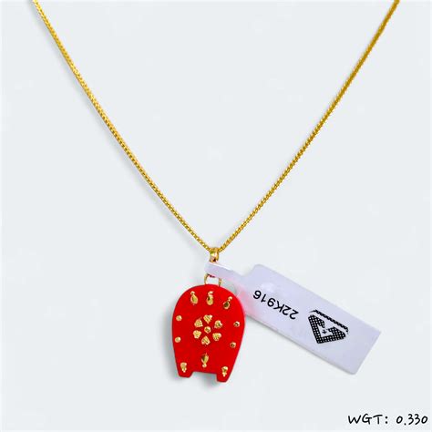 POLA PENDANT- CERTIFIED BIS HUID HALLMARK 916 22KT GOLD POLA PENDANT L ...