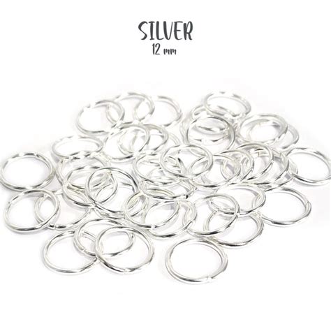 100 PIECES PACK' 12MM OPEN JUMP RINGS SILVER POLISHED – Madeinindia Beads