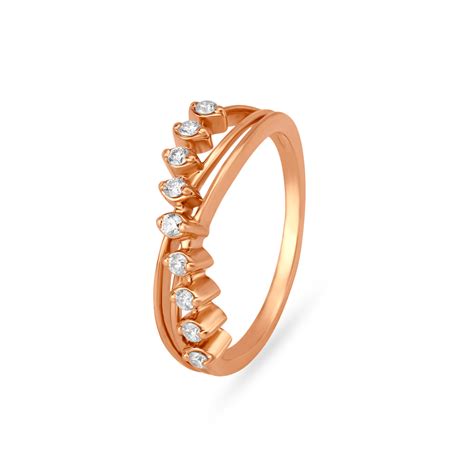 Wave Rose Gold Finger Ring