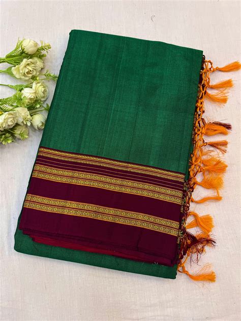 Green Maroon Viscose Ilkal Saree – The Loom Store