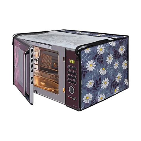 Buy Glassiano White Flower Printed Microwave Oven Cover for LG 32 Litre ...