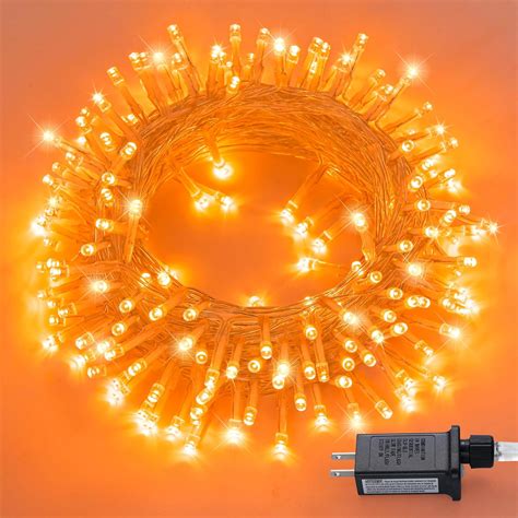 Amazon.com: JMEXSUSS 150 LED Orange Christmas Lights: 59 Ft Orange ...