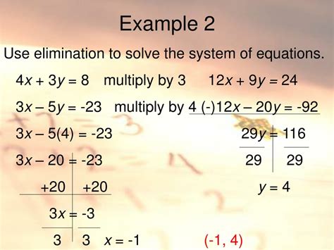 Image result for Elimination Algebra Examples