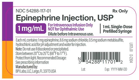 EPINEPHRINE by BPI Labs, LLC EPINEPHRINE injection