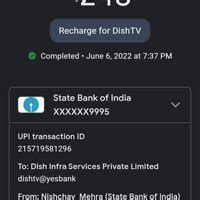 DishTV — Recharge amount paid account still deactivate