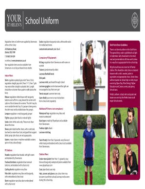 Fillable Online Regulation items of uniform are supplied by Stevensons ...