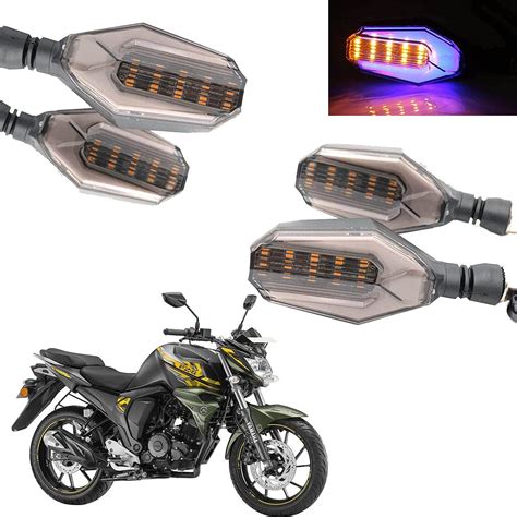 Vagary DRL LED Turning Side Indicator for Bikes - Pack of 4 For Yamaha ...