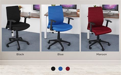 Nilkamal Thames Neo Mid Back PU Upholstered Fabric Ergonomic Office ...