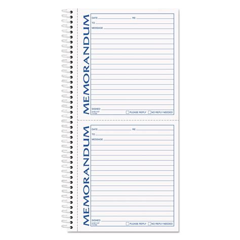 TOPS Memorandum Forms Book, 2-Part, Carbonless, 2 Memos per Page, 100 ...