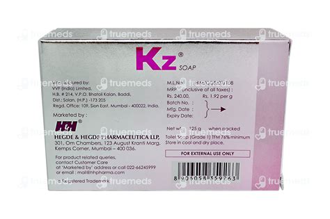 Kz Soap 125 Gm - Uses, Side Effects, Dosage, Price | Truemeds