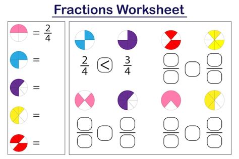 Image result for Learning Fractions Worksheets