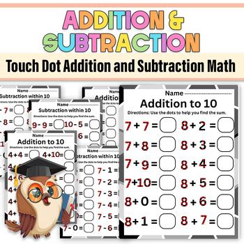 Image result for Touch Dot Math Worksheets