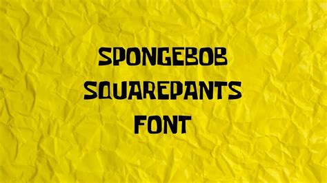 SpongeBob SquarePants Font Free Download