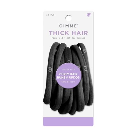 Gimme Beauty Seamless Hair Ties for Long Hair, Ponytail Holder, Black ...