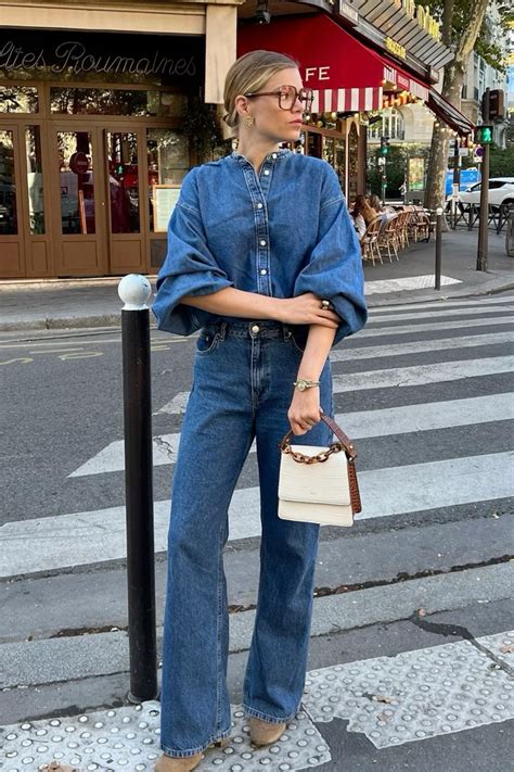 Denim on denim style | Denim outfit for women, Denim fashion, Casual ...