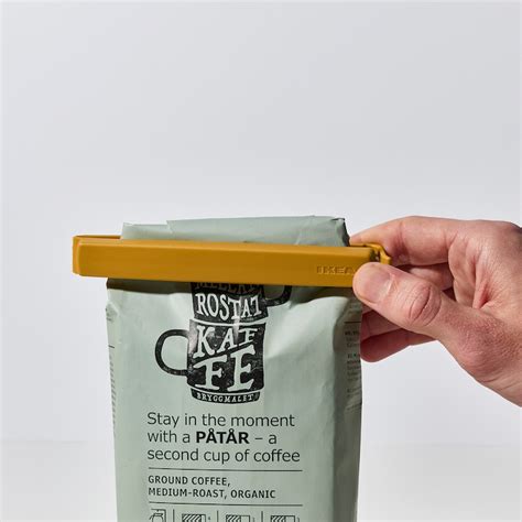 BEVARA sealing clip, anthracite/dark yellow - IKEA